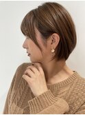 丸みがかわいいコンパクトショートボブ【三島】
