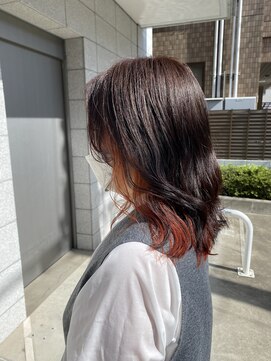 カミビト マヴィー(kamibito mavie) インナーカラー／オレンジ／アプリコット／イヤリングカラー