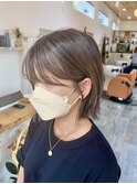 脱白髪染め~柔らかいロブ