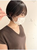 *滝田*丸みボブショートカットナチュラル20代30代40代グレージュ