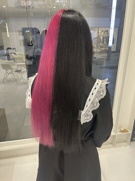 ハイブ 金沢(Hive) セクションカラーツートンカラーハイトーンカラーツヤ髪スタイル