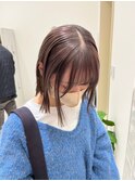 [Zina熊本]髪質改善/ピンクグレージュ/切りっぱなしボブ/小顔