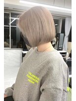 リアオオサカ テラス 梅田(Ria OSAKA terrace)&nbsp;外国人風ミルクティーカラー　ボブ 【韓国ヘア 大阪 梅田】