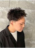 ツイストアップバングツイストスパイラルパーマシャドウパーマ