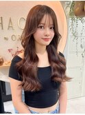 韓国風オレンジブラウンカラー