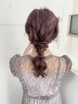 シュリット(schritt) 結婚式ヘアセット 編み下ろしアレンジ 渋谷mutsuki