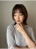 タッセルボブ/マロンベージュ/前髪/原宿神宮前