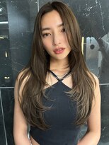 サイン 表参道(SIGN)&nbsp;韓国ヘアーハッシュカットレイヤーカットグレージュブリーチ無し