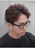 名古屋センターパートニュアンスパーマフェザーショートパーマ