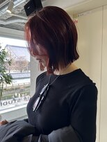 ヘアースタジオゼン アドバンス(hair studio Zen advance)&nbsp;ボルドーカラー×切りっぱなしボブ