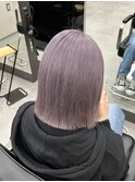 【qumu MARIKO】ラベンダーシルバー×ぱつっとボブ