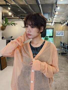 ヒュージ 三軒茶屋(huge) ショートボブ/ニュアンスパーマ/顔周りカット/20代30代