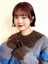 アペロ 柏(Apero) 切りっぱなしボブ/チェリーレッド/イルミナカラー/ミニボブ/柏