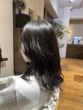 ボタニカ(Botanica) アッシュブラウンカラー/ミディアムレイヤー/顔周りレイヤー