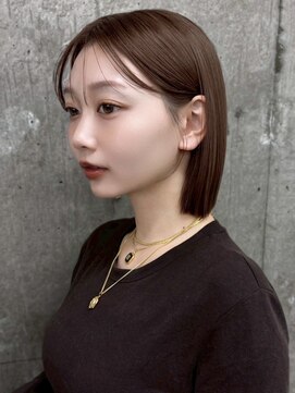 ガーデン 渋谷(GARDEN) ミニボブ　オリーブカラー　大人ボブ