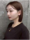 ミニボブ オリーブカラー 大人ボブ