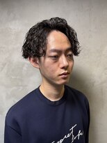 バーバーショップ スターズ(BARBER SHOP STARS)&nbsp;波巻きパーマ ツーブロック メンズ