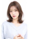 ひし形/オフィス/20代/30代/40代/くびれミディアム/シャギー