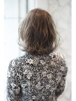 レム 阿佐ヶ谷(REM)&nbsp;外ハネボブオリーブアッシュレイヤーウルフゆるふわミディ