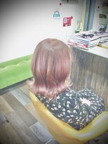 ヘアースペース 練馬店(hair space COCO) 今流行りのグラデーションカーキグレージュピンク外ハネスタイル