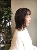前髪カット/ぱつっとボブ/縮毛矯正［南青山/表参道］