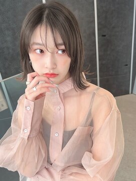 アンブル リュクス 池袋(amble luxe) グレーベージュ ニュアンスカラー モノトーングレージュ ブルー