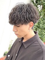 波巻きスパイラルパーマツーブロックツイストスパイラルパーマ