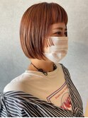 姫カットボブ×オレンジカラー【本多身和子】