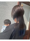 ハンサムウルフ×インナーカラー×裾カラー