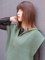 ブゾン(buZon)&nbsp;【buZonブゾン】ぱつっとロブ×艶感ベージュカラー