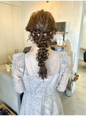 あみおろし/結婚式ヘアアレンジ/ヘアセット