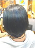 爽やか青メッシュスタイル