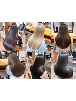 他店で断られたダメージやブリーチ毛もご相談ください。自分史上最高の艶髪に…髪質改善専門サロン《kinu》