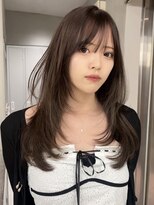 サイン 表参道(SIGN) 韓国ヘアグレージュカラーブリーチ無し髪質改善イヤリングカラー