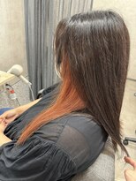 テーラヘアー 公津の杜店(TELA HAIR)&nbsp;イヤリングカラー×オレンジ