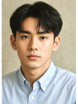 にもう ブルーブラック & スパイキーショート　フェザーパーマt45