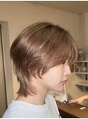 韓国ヘアブリーチホワイトブロンドミルクティーベージュウルフ