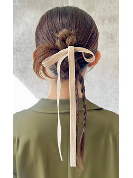 スタイル 横浜(STYLE) 結婚式お呼ばれカチモリ／ヘアセット/カチモリ/アレンジ