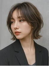 ラクレール 五香 ミディアムパーマくびれカールスタイル