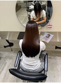 髪質改善 スーパーロング ワンレングス レイヤー 韓国風巻き