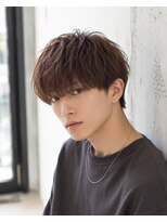 MEN's Baguz MEN'Sカット/ MEN'Sパーマ/ MEN'Sカラー 韓国風ニュアンスマッシュウェーブ束感メンズパーマ20代30代