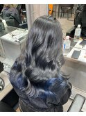 ミルクティーブロンドニュアンスウルフワンホンレイヤー渋谷