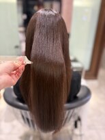 パーマ落としラボ アピッシュ 銀座(apish) パーマ落とし 自然なストレート ミディアム 20代30代40代