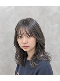 ◎セミロングレイヤー×寒色ハイライト＆インナーカラー◎