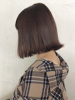 ヘアースタジオ アール(Hair Studio R)&nbsp;20代、30代に◎外ハネ切りっぱなし×ダークパープルアッシュ