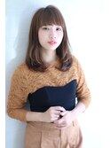 オリーブカラーハイライトカラー小顔セミウェットウェーブ