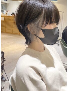 リーフ 王寺店(LEAF≠) インナーカラー ホワイトベージュ