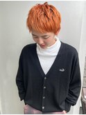オレンジカラー/ベリーショート/ハイトーン/10代.20代