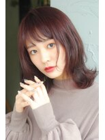 ヘアーズ ベリー 四条畷店(hairs BERRY)&nbsp;★BERRYタンバルモリ美髪ピンクブラウンフレアバングうる艶髪色