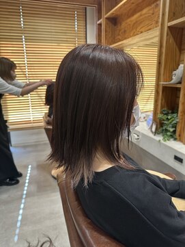 アドラーブル 駅南店(adorable) 【外ハネミディアム】20代30代40代ピンクベージュ髪質改善カラー